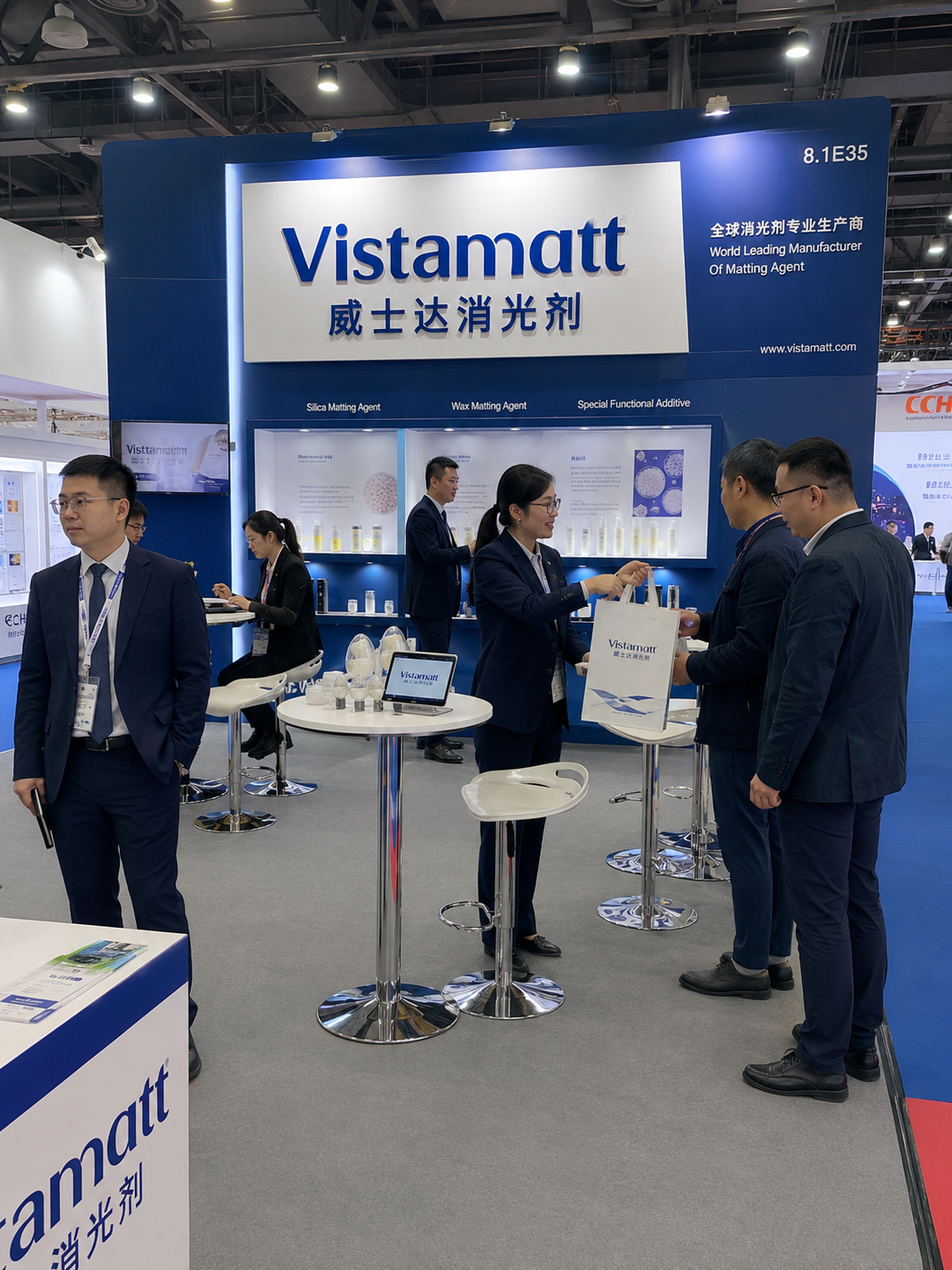 Vistamatt booth at ChinaCoat 2024 Guangzhou — booth 8.1E35