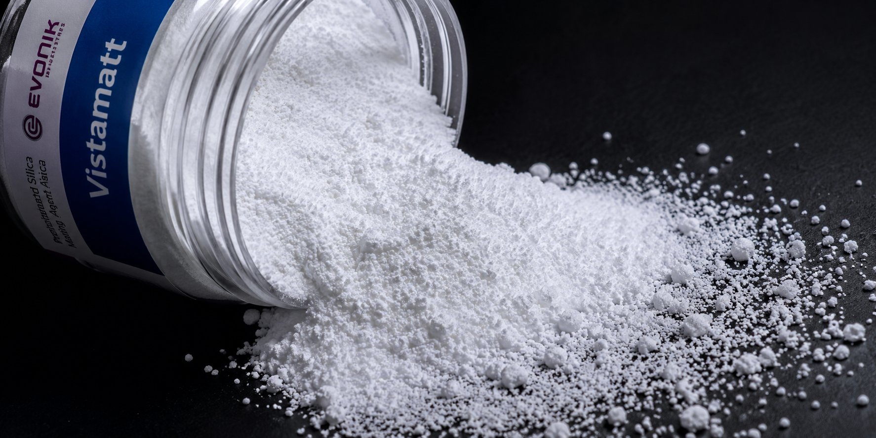 Vistamatt silica matting agent powder close-up